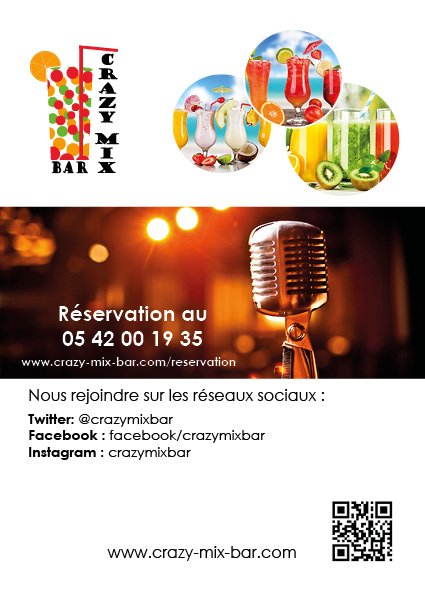 Cette image est le volet arrière de la carte qui comprends les informations de contact et de réservation des concerts